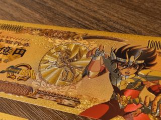 Saint Seiya Bronze Saints set 5 golden banknotes
