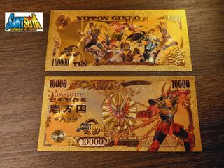Saint Seiya Bronze Saints set 5 golden banknotes