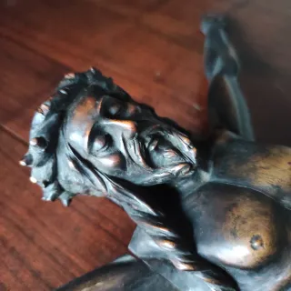 Cristo madera maciza tallado a mano 43cm