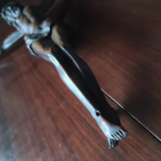 Cristo madera maciza tallado a mano 43cm