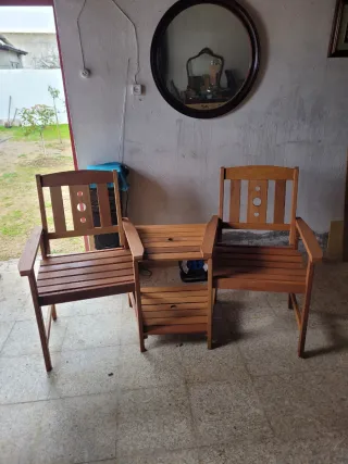 Silla de jardín Furinno Tioman de madera