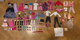 Lote de 6 Barbies y accesorios
