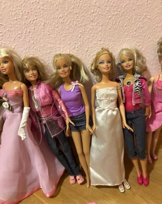 Lote de 6 Barbies y accesorios