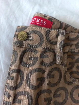 Pantalones Guess Logo Marrones