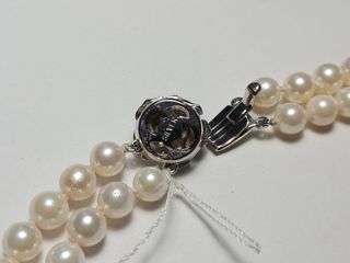 Collar Doble Perlas Akoya Choker 15