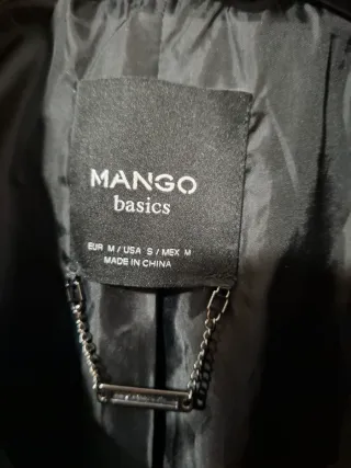 Chaquetón Mango Negro Talla M
