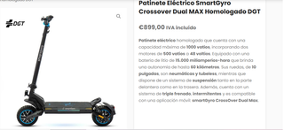 Patinete Eléctrico SmartGyro Dual Max LR