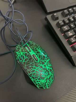 Ratón Anker RGB Negro Multicolor