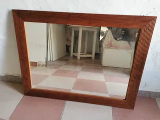 Espejo Marco Madera Rústico