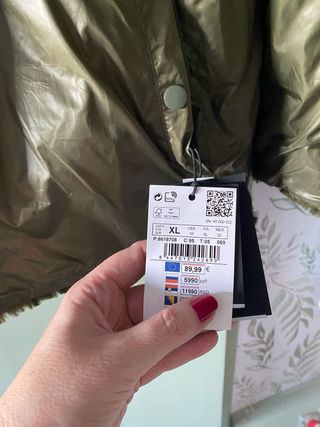 Chaqueta bomber reversible verde militar XL