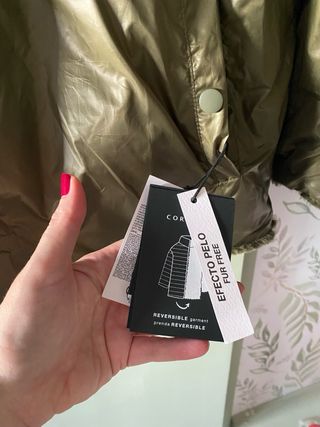 Chaqueta bomber reversible verde militar XL