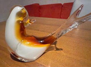 Scultura uccello vetro Murano