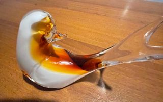 Scultura uccello vetro Murano