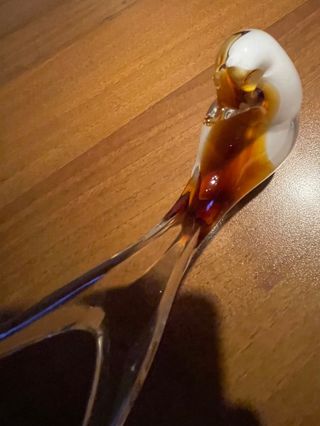 Scultura uccello vetro Murano