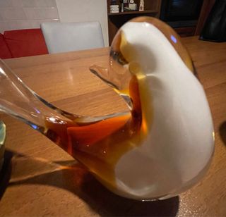 Scultura uccello vetro Murano