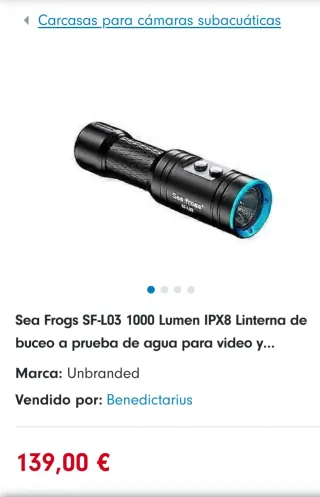 Linterna submarina Sea Frogs SF-L03