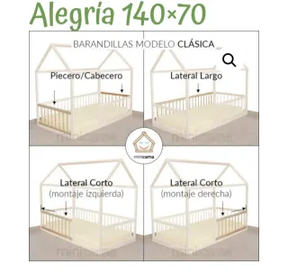 Cama Casita Montessori Blanca