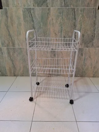 Carrito Estantería 3 Niveles Blanco