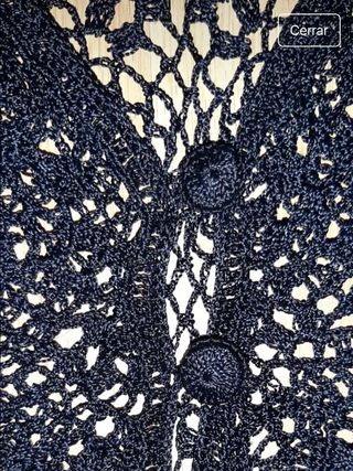 Chaqueta ganchillo azul marino