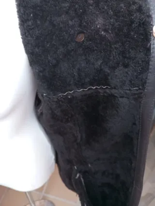 Chaquetón de piel negro