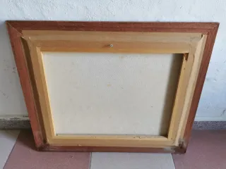 Cuadro paisaje campo amapolas