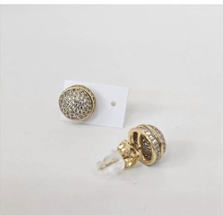 Pendientes laminado 14k con circonitas