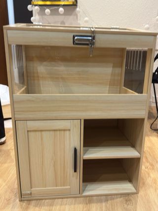 Jaula para Hámster de madera y cristal