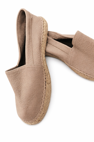 Mocasines tipo alpargata beige