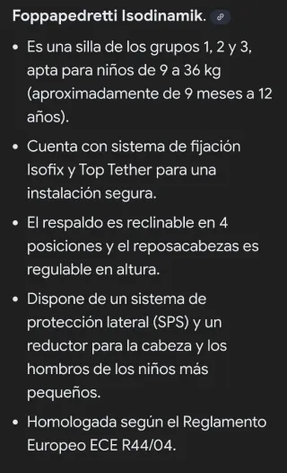 Silla coche Foppapedretti Isodinamik