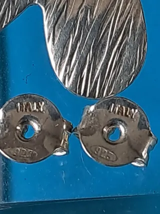 Pendientes plata ley mariposa