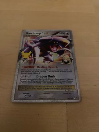Carta pokemon garchomp level X 25 aniversario