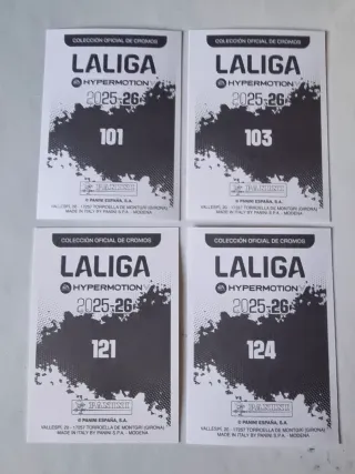 Lote de 16 Cromos La Liga Hypermotion 2026 Panini.
