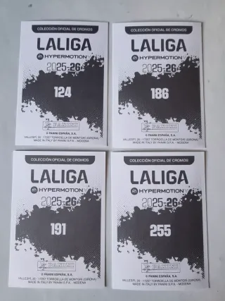 Lote de 16 Cromos La Liga Hypermotion 2026 Panini.