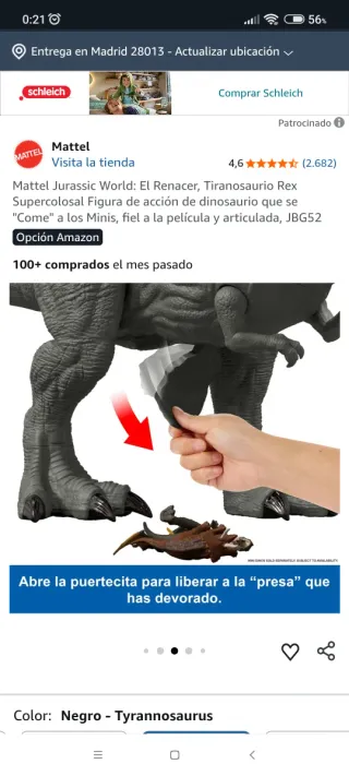 Tiranosaurus Rex Gigante de Mattel