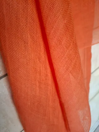 Coprispalle in lino arancione