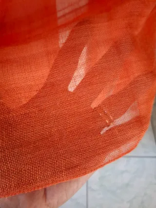 Coprispalle in lino arancione