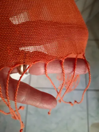 Coprispalle in lino arancione