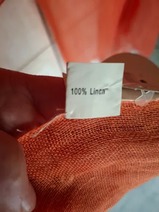 Coprispalle in lino arancione