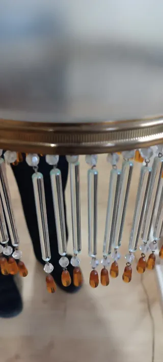 Lámpara de techo cristal y metal