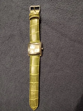 Reloj Exactime Verde y Plateado