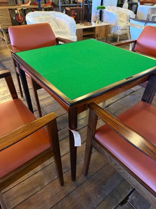 Tavolo da mus poker o gioco in palissandro estensibile