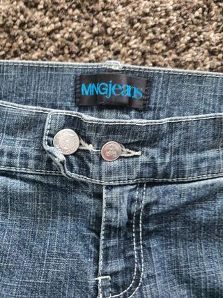 Pantalón vaquero Mango azul talla 36