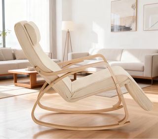 Sillón Relax SoBuy Beige con Reposapiés