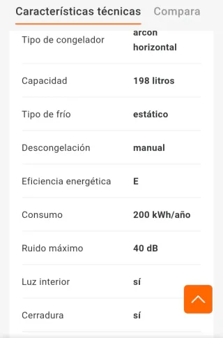 Congelador Beko 205L