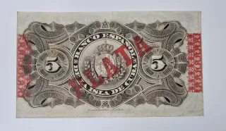 5 Pesos 1896 Isla de Cuba 0687
