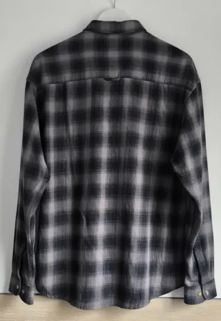 Camisa ASOS DESIGN franela cuadros gris y negro