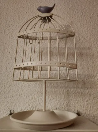 Organizador de pendientes jaula pájaro