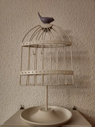 Organizador de pendientes jaula pájaro