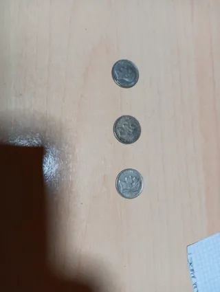 3 Monedas 1 Bolívar Plata 5gr