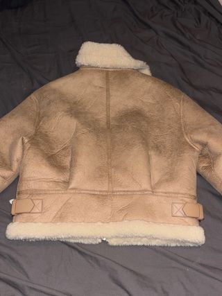Chaqueta aviador borrego beige